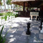 Giant chess at the Beach resort Barcelo Maya Beach giant chess