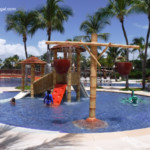 Kid's water fun area at the Beach resort pool Barcelo Maya Beach pool