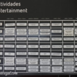 Resort entertainment list; there are several of these posted around the entire resort. Barcelo Maya Caribe--resort entertainment list