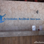Water sports sign-up desk Barcelo Maya Colonial water sports