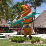 Colonial beachfront statue Barcelo Maya Colonial beachfront statue