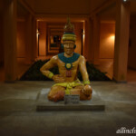 Labna building interior, right outside of my swim-up room Barcelo Maya Caribe hallway