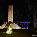 Entryway to the lengthy drive up to the Palace Barcelo Maya Palace