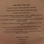 Tapeo menu TRS Coral Hotel Tapeo menu