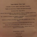 TRS Coral Hotel Tapeo menu