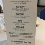 In-room wine list TRS Coral Hotel in-room wine list