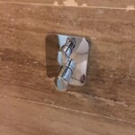 Shower knobs--the upper controls the showerhead/hand held while the lower controls the temperature TRS Coral Hotel Loft Suite