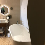 Got to twist a bit to exit the shower TRS Coral Hotel Loft Suite