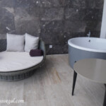 Loft Suite balcony day bed and Jacuzzi tub TRS Coral Hotel Loft Suite balcony