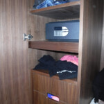 Digital safe and shelves for personal items TRS Coral Hotel Loft Suite