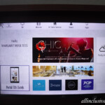 Room service menu on the flat screen TRS Coral Hotel Loft Suite