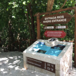 Signage around the park for various activities Xcaret Park signage