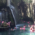 Underground rivers entrance Xcaret Park underground rivers entrance