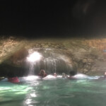 Some of the underground rivers experience is in caves like this Xcaret Park underground rivers
