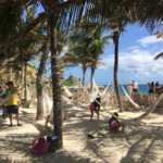 Hammock area by the natural pools Xcaret Park hammock area