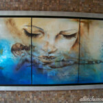 Artwork matches the relaxing theme of the resort Live Aqua Beach Resort Cancun
