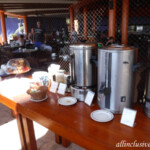Continental breakfast outside Palapa Uxmal by the main pool Iberostar Tucan/Uxmal continental breakfast