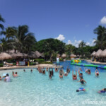Aqua aerobics and upcoming pool games at the main pool Iberostar Tucan/Quetzal main pool