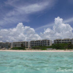 Guest room buildings view from the water Palmaia Playa del Carmen guest room buildings view from the ocean