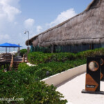 Timeshare cabanas next to Azur restaurant Live Aqua Beach Resort Cancun timeshare cabana area