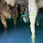 Stalactites galore inside this cave cenote