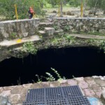 The jumping platform spot is clearly marked with paint