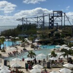 Closer view of the water slides and the Rollglider from my balcony