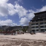 Beachfront resort area