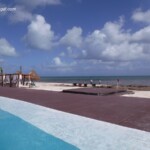 Beachfront platform and walkway