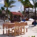 Ceramic painting corner on the beach
