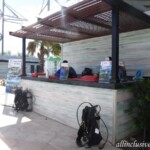 Get your towels here. Just around the corner is the ball stand where you sign up to ride the Rollglider