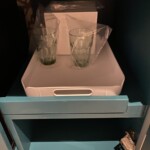 In-room glasses and ice bucket