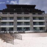 One of the beachfront guest room buildings