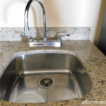 Bar sink by the refrigerator