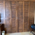 Sliding doors can be closed for privacy