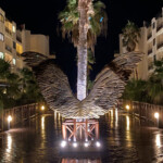 Main walkway at night