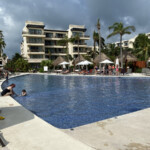 There are multiple pools at this resort