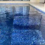 Steps in the private plunge pool in the Governor Suite